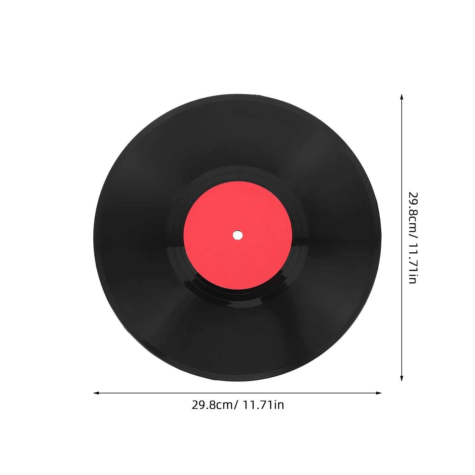 Vintage Decor Vinyl Record Decoration Interior Adornments Wall Records Disc Red Fake Plastic ornament crafts
