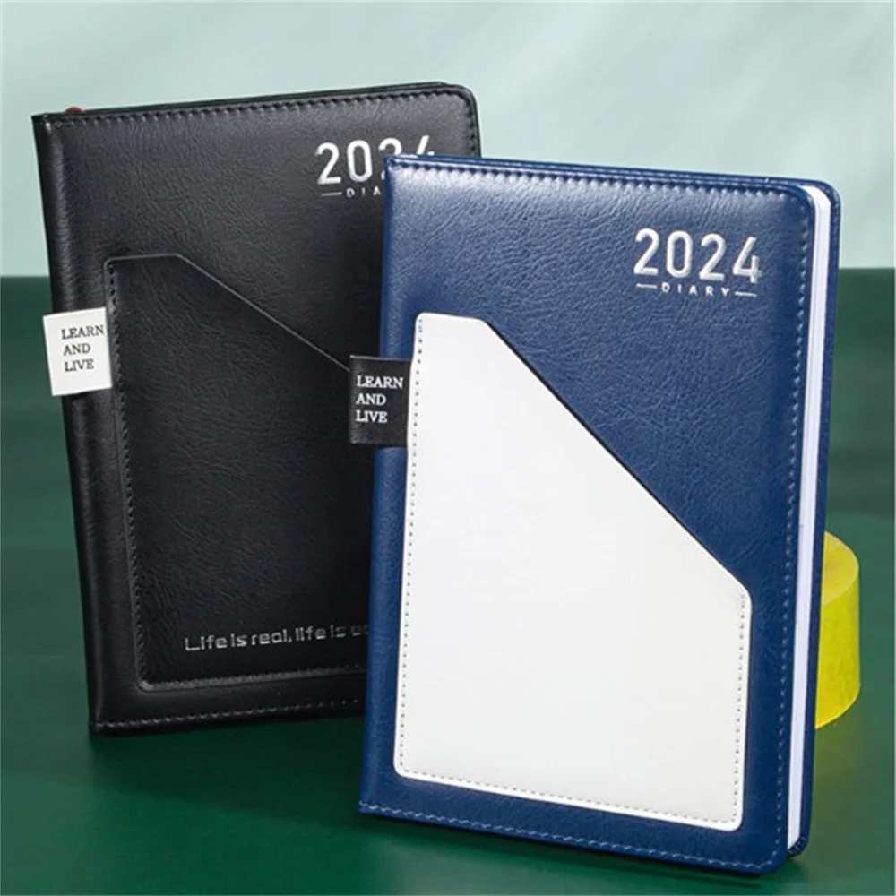 Excel PU Leather 2024 Executive Diary Planner ,Month Cut with