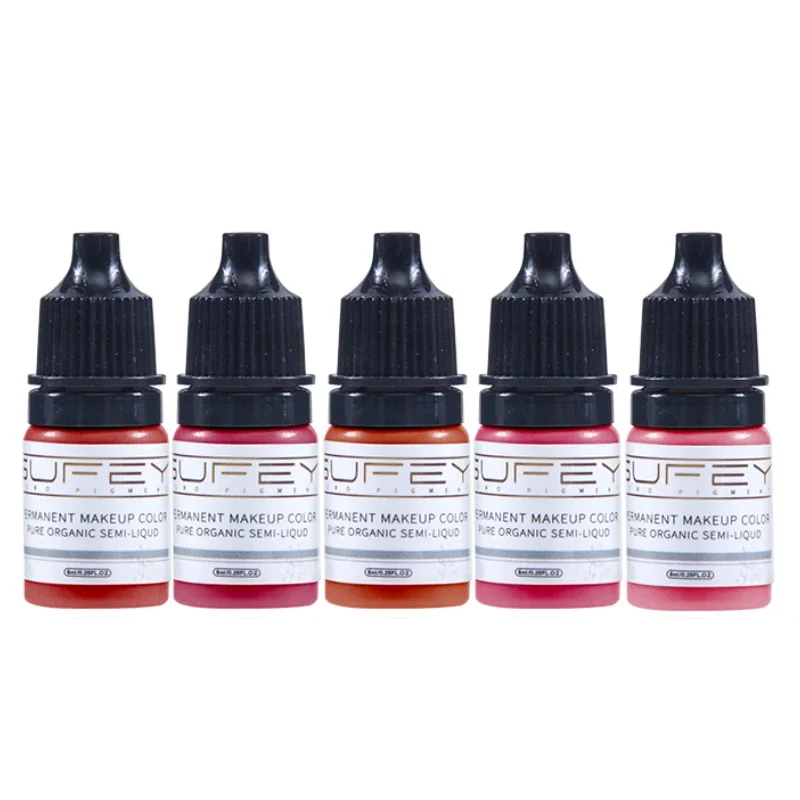 Permanent Makeup Machine Tattoo Ink 8 color 5ml Tattoo Supplies Skin Pigment Eyebrow Lip Ink Waterproof Cosmetic