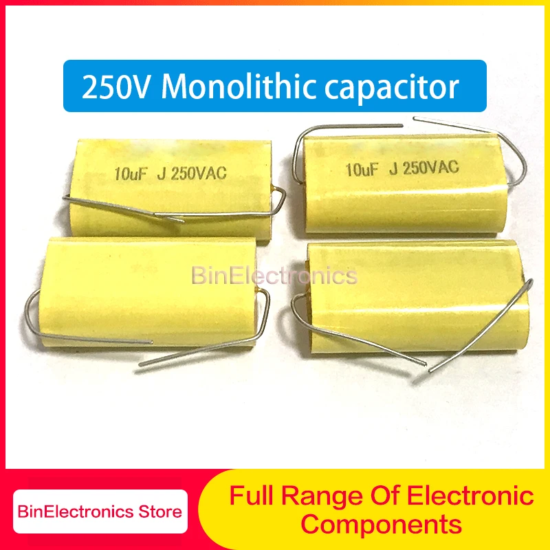 

10PCS Genuine Axial Audio Electrodeless Capacitor 250V 1UF 1.5UF 1.8UF 2.2 2.7 3.3 4 4.7 5.6 6.8UF 8.2 10 12 15 18 20 22 33 47UF
