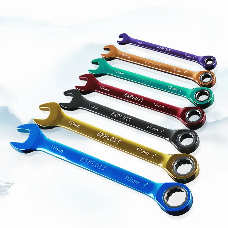 

Ratchet Wrench Dual Use Hand Tools Open End Wrench Color Fast Wrenches Hardware Auto Repair Tool Set Workshop Car Wrrench