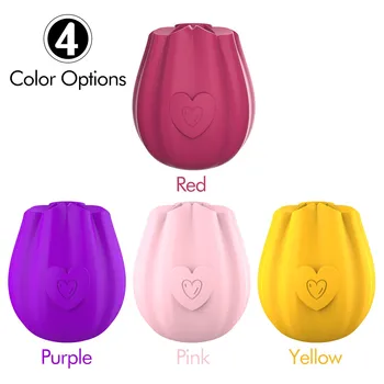 Rose Shape Vagina Sucking Vibrator Intimate Good Nipple Sucker Oral Licking Clitoris Stimulation Powerful Sex Toys for Women 6