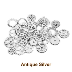 Silicone Metal Gear Clock Hand Jewelry Filling - 50g UV Resin Epoxy Mold Accessories - 50g - pack (Antique Silver)