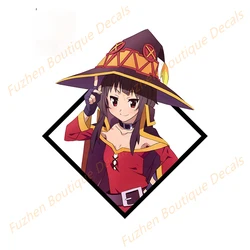 Fuzhen – décalcomanies de voiture en vinyle, accessoires extérieurs, pour KonoSuba, Anime fille, autocollant de voiture JDM, décor de pare chocs 