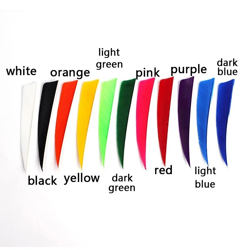 

60 Pcs 4IN Shield Archery Fletchings Right Wing and Left Wing Turkey Feather For Hunting Arrow Accessories