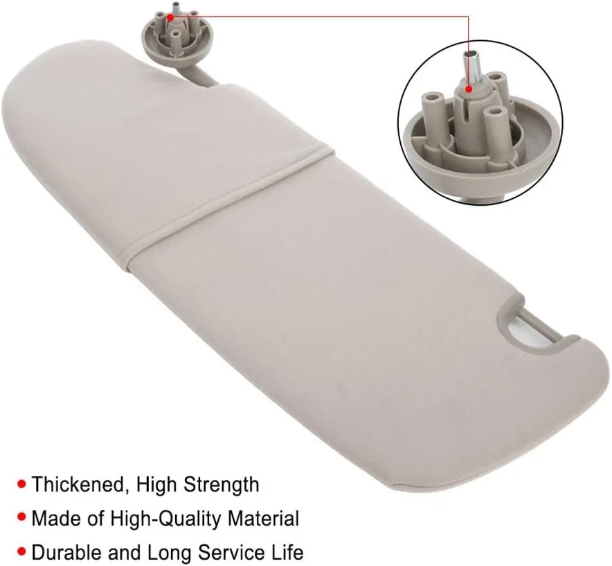 Visera solar lateral del conductor izquierdo, color gris, compatible con Dodge Ram 1500, Ram 2500, Ram 3500 2002, 2003, 2004, 2005, 2006, 2007, 2008, 2009, sustituye a 0XB05TL2AA, 1CT11TL2AA