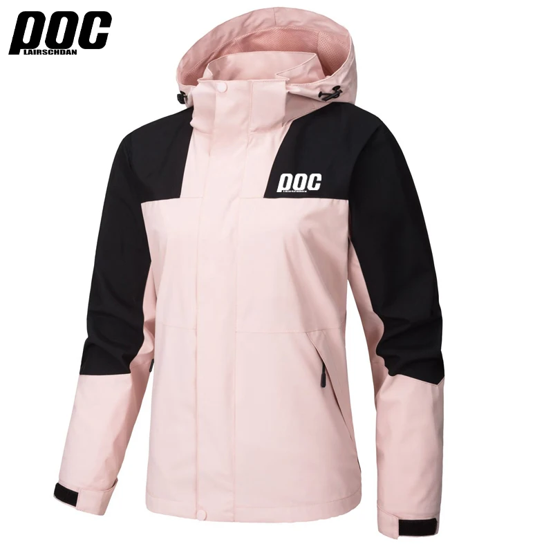 LairschDan POC Cycling Waterproof Jacket Men New Breathable Reflective Hooded Raincoat Waterproof Outdoor Sport Windbreaker