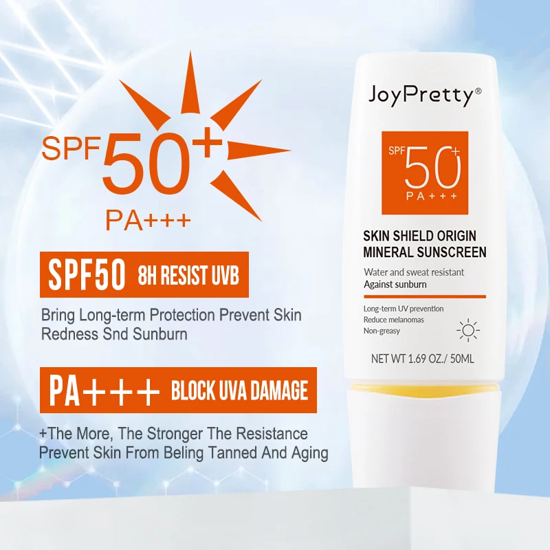 Facial Sunscreen SPF 50+ Whitening UV Protective Hyaluronic Acid Moisturizing Cream for All Skin Type Korean Skin Care
