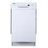 Built-In Energy Star Certified 18" Dishwasher 8 Place Setting White Silverware Basket Cup Tray Quiet Operation Water Leak 1