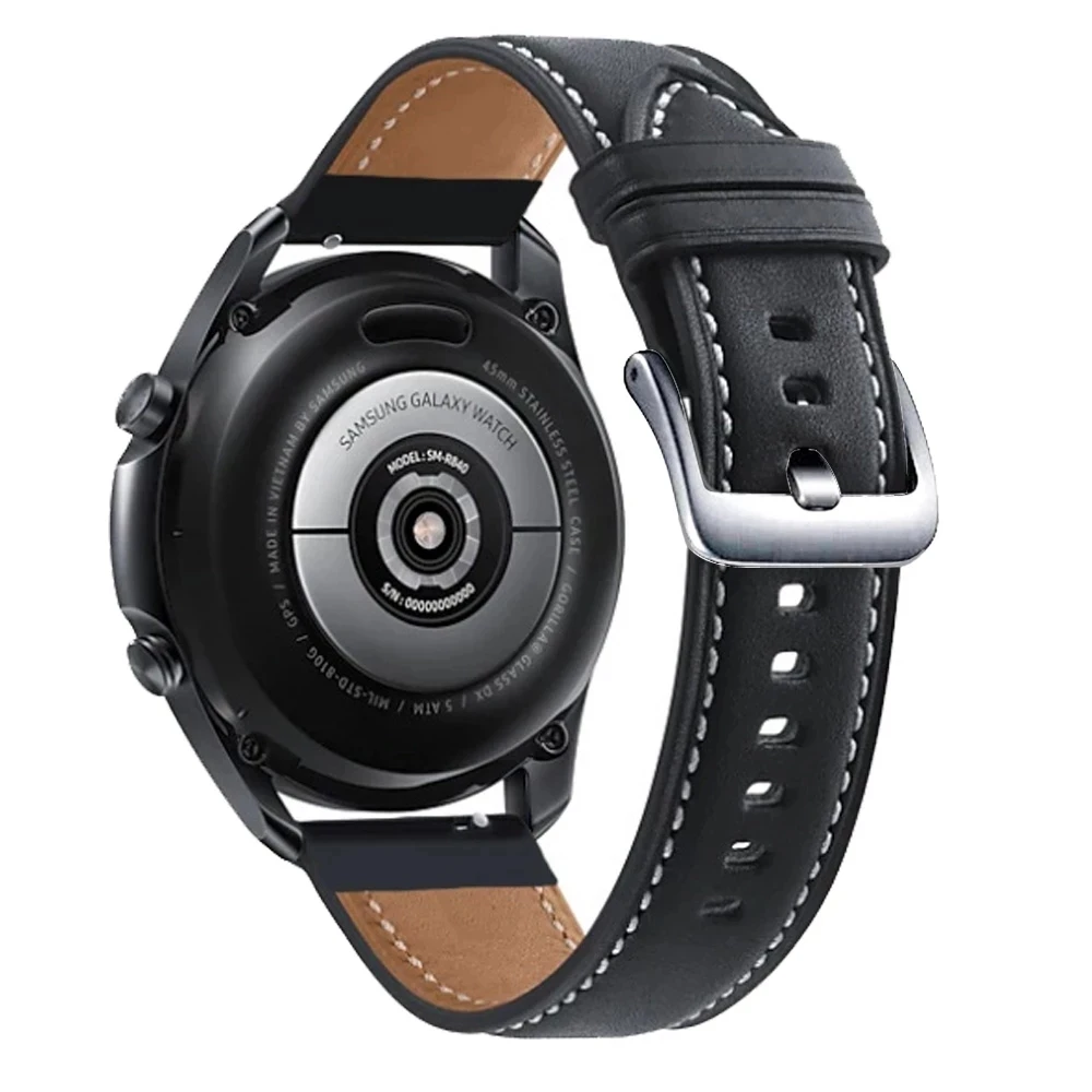 Correas de reloj para Samsung Galaxy Watch 4 para mujeres y hombres,  correas de cuero de repuesto para Samsung Galaxy Watch 4 de 1.575 pulgadas,  1.732
