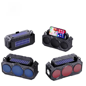 Outdoor Bluetooth Speaker Flashlight Convenient Solar Wireless Card Insertion Radio Handheld Small Subwoofer Speakers For Camp 5