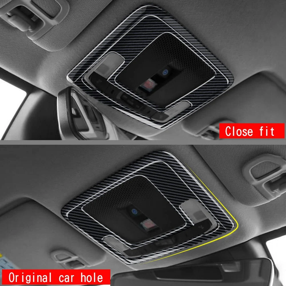자동차 탄소 섬유 인테리어 전방 독서등 램프 커버 트림 스티커, 혼다 베젤 HR-V HRV 2021 2022
