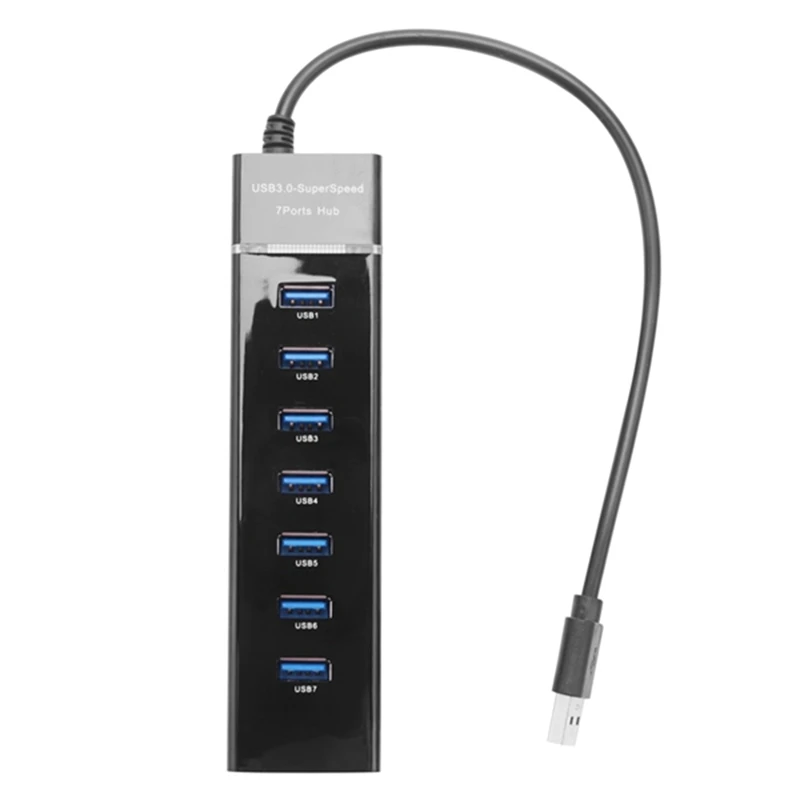 

USB 3.0 Splitter Adapter 7 Ports Hub Splitter Adapter Length 30Cm For Desktop PC Laptop Keyboard Mouse 2TB Mobile Hard Disk