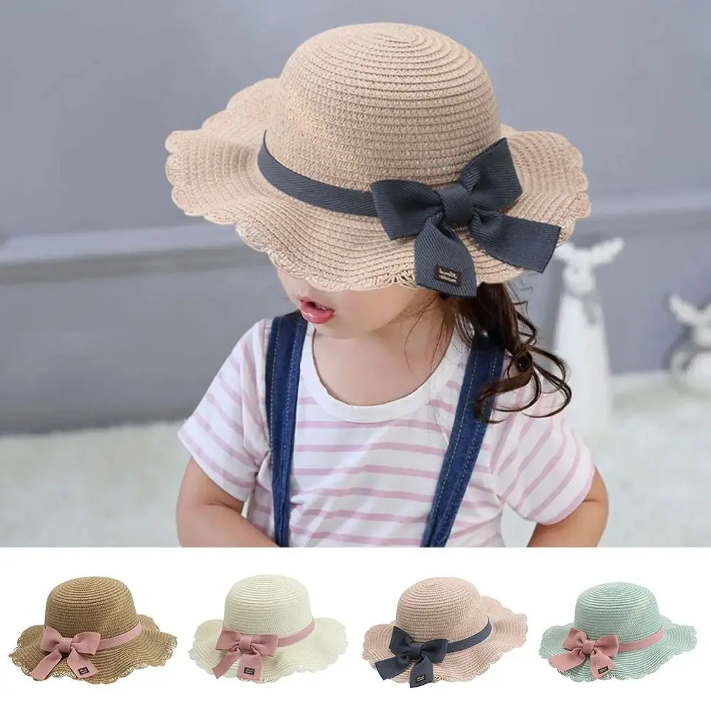 

Adjustable Cap Fisherman Hat Kids Boys Girls Hat Sun Visor Hats Sunshade Hat Bowknot Panama Sun Protection Buckets Hat Beach