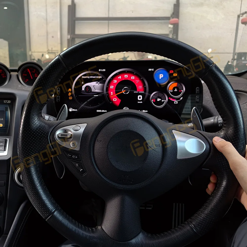 닛산 370Z 2008-2019 차량용 LCD 대시보드 디지털 클러스터 가상 조종석 계기판 속도계 다기능