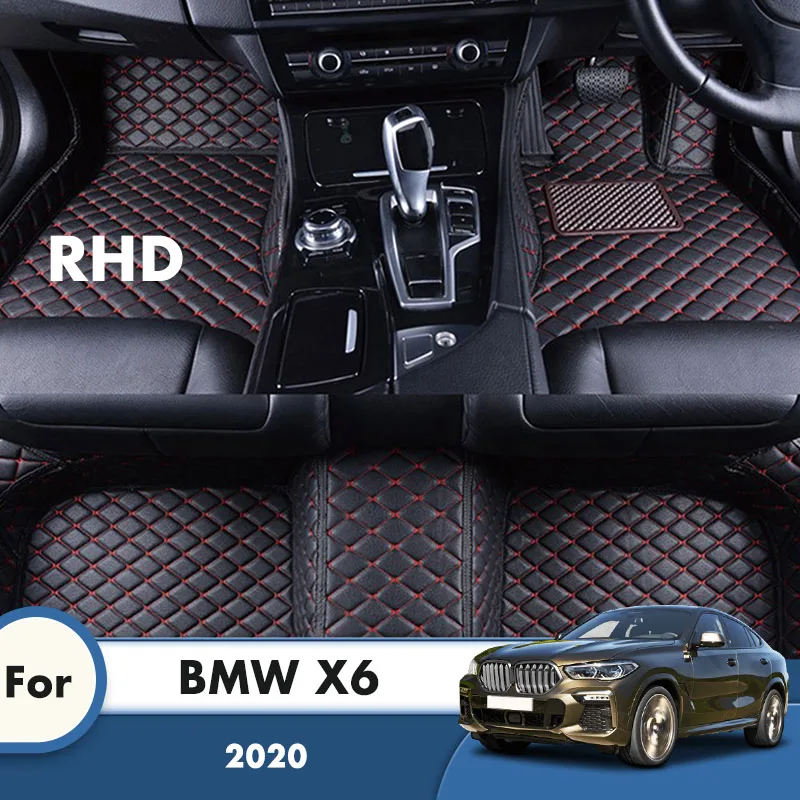 

RHD Car Floor Mats For BMW X6 2022 2021 2020 Auto Interiors Accessories Styling Custom Foot Rugs Parts Products Waterproof Pads