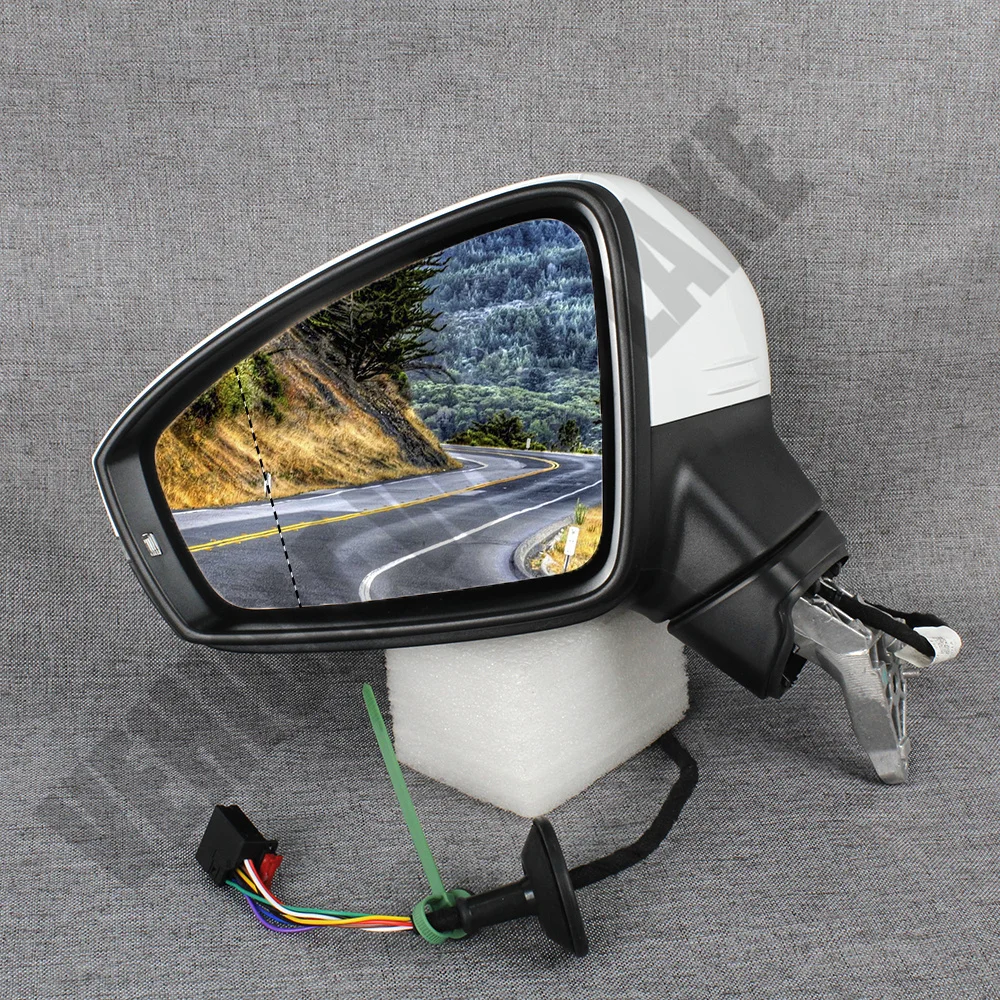 2016 Vw Tiguan Driver Side Mirror Mirror Compatible With 2009-2017 Volkswagen Tiguan Right Passenger Side Heated In-housing Signal Light Paintable Kool-Vue Rear View Mirror Replacement - Foto 13