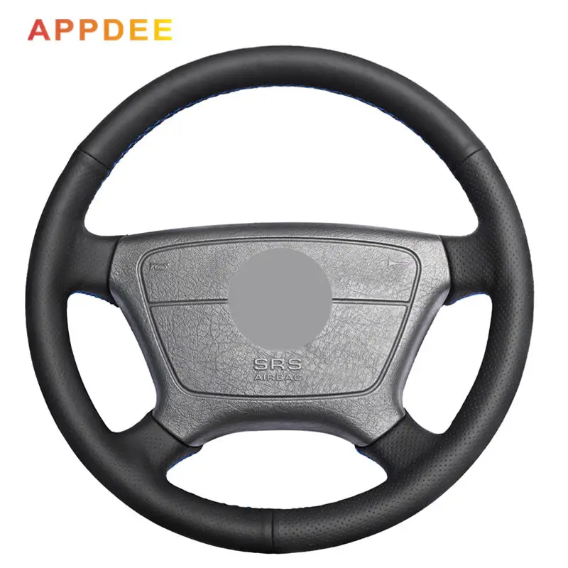 

Black Artificial Leather Car Steering Wheel Cover for Mercedes-Benz W210 E-Class E200 240 280 320 1995-2002 W140 S320 350 420