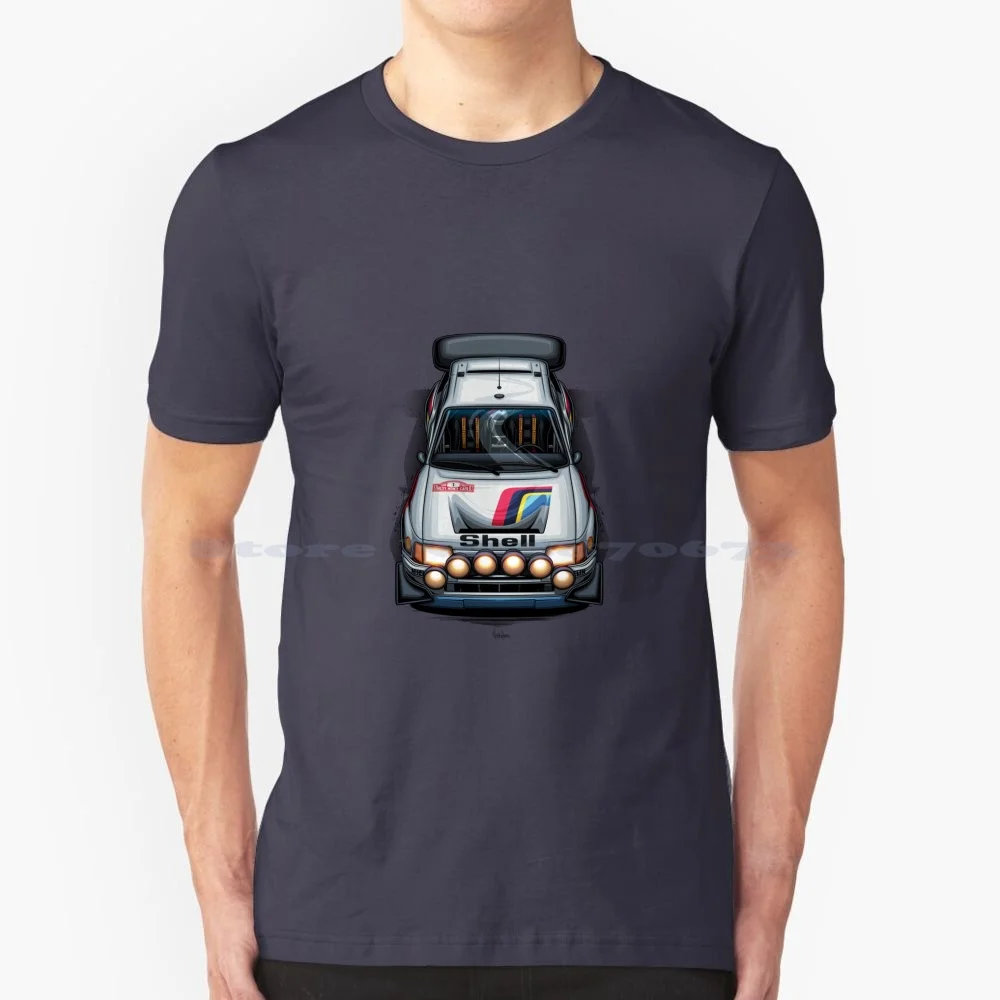 205 T16 Group B Art T Shirt 100% Cotone Tee Sport S1 E2 205 T16 S4 Wrc Lancia 037 Group B Legends Drift Rally Legends