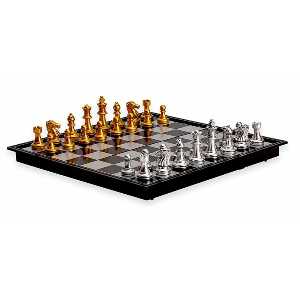 1pc Neue Magnetische Internationalen Schach Set Klapp Magnetische Brettspiel Spielzeug Pädagogisches Erwachsene Kinder Geschenk Familie Spiel Schach Bord