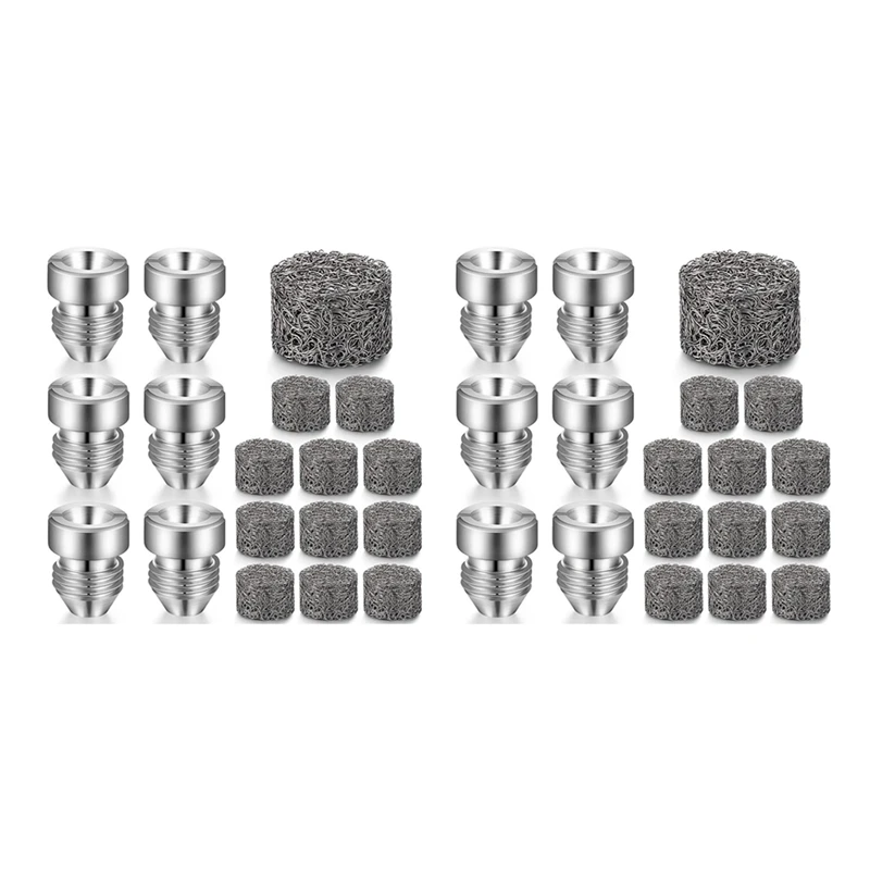 

12 Pieces Foam Cannon Orifice Nozzle Tips And 24 Pieces Foam Maker, Universal 1.1 Mm Thread Nozzle And Mesh Filter