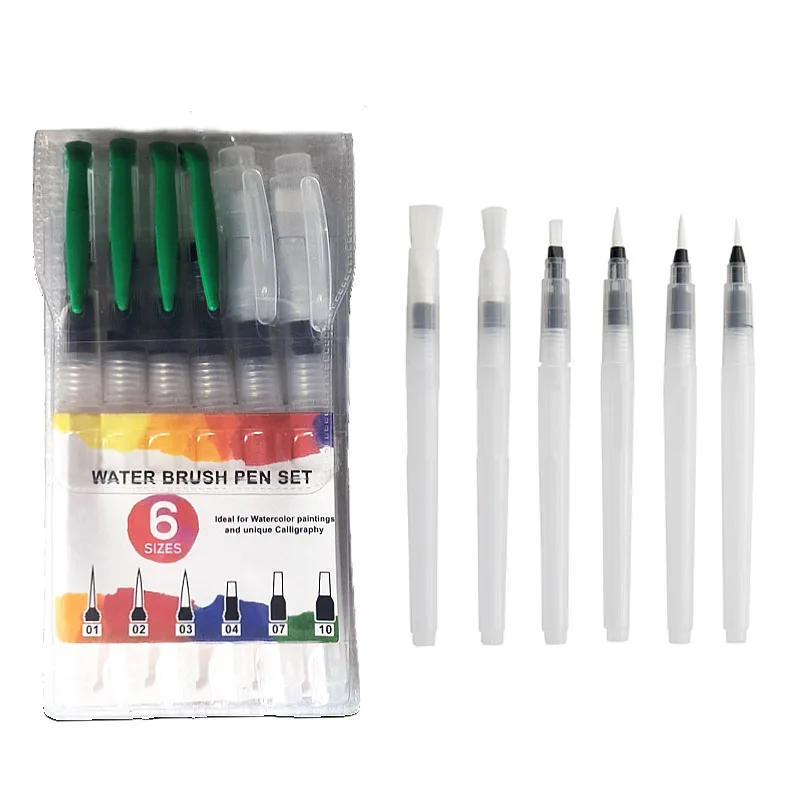 Watercolor fountain pen tip flat head water soluble color lead water storage brush filling nylon