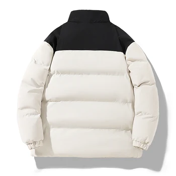 خريف شتاء جديد المرقعة سترات للجنسين الدافئة الحرارية سميكة معطف مبطّن الرجال سترة غير رسمية معاطف الكورية موضة الخبز سترة القمم 3