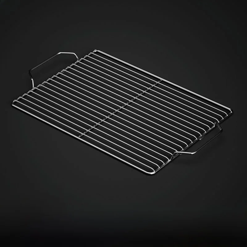 Thiened Stainl Steel 304 BBQ ill Ra with Handle Pork Roasting id Commercial Baking Drng Net Frame for Kitchen Co...