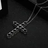 3-5mm D Color Black Moissanite Cross Necklace For Women Men Original S925 Silver Pendant Box Chain Jesus Jewelry GRA Certificate 2