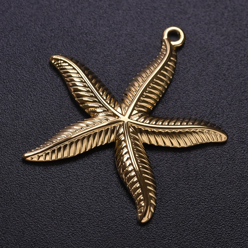 6 Stück echt vergoldet Ozean Tier Schildkröte Muschel Seestern Diy Charms für Schmuckherstellung Bulk Edelstahl Charm Anhänger – Detail 3