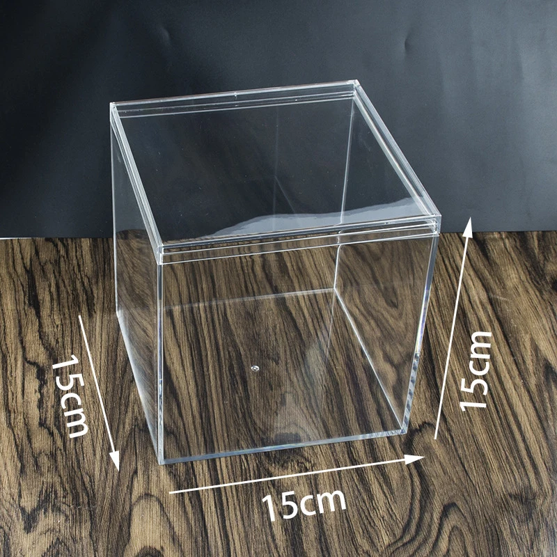1Pcs Large Capacity Jewelry Storage Box Clear Acryl Cube Portable Jewelry Storage Earrings Necklace Ring Jewelry Display