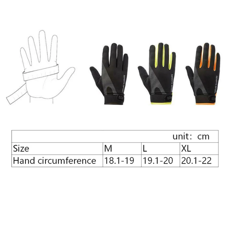 Men Cycling Gloves Breathable Fitness Weight Lifting Gloves Full Finger Touch Screen Motorcycle Bicycle Mtb Bike Riding Gloves 6