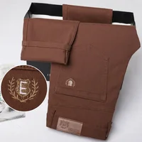 Men's Casual Stretch Skinny Jeans New Elastic Yellow Pink Red Slim Male Clothing Solid Color Simple Business Denim Trousers