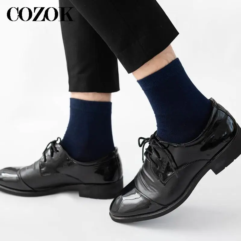 Cotton Socks 5 Pairs/Lot Men's Cotton Socks Black Business Men Socks Soft Breathable Summer Winter for Male Calcetines Hombre