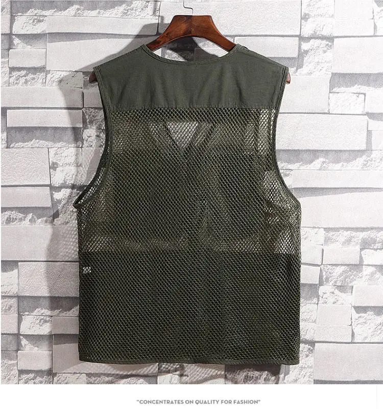 Neue Mesh-Weste, Outdoor-Aktivitäten, Felsklettern, Wandern, Camping, Angeln, Bergsteigen, Fotografie, Weste mit mehreren Taschen – Detail 10