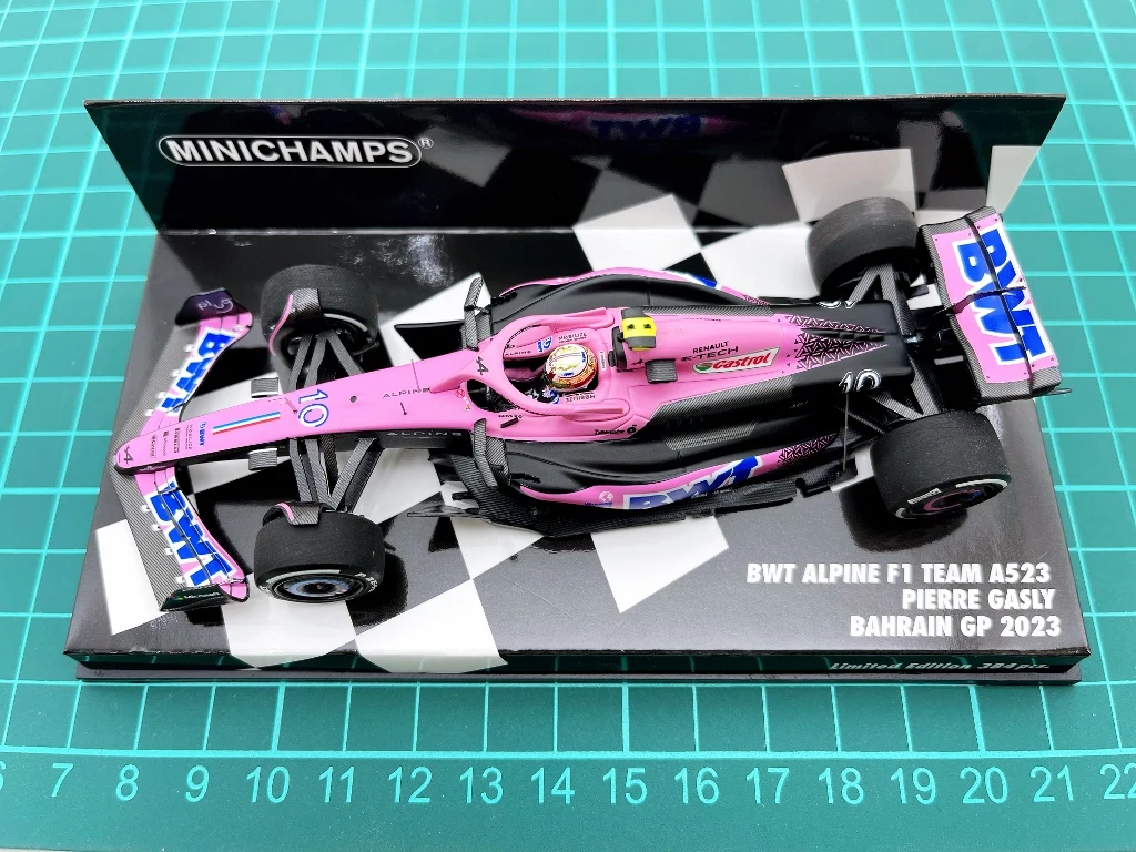 

Minichamps 1:43 F1 BWT A523 Gasly 2023 Bahrain Simulation Limited Edition Static Assembly Model Kit Toys Gift