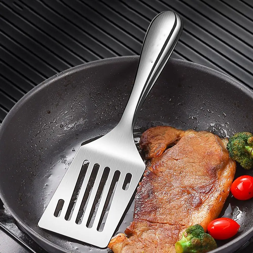 Household Frying Spatula 1/2pcs 8.58/9.76 Inch Stainless Steel Steak Spatula Short Handle Rice Spoon BBQ kitchen utensils