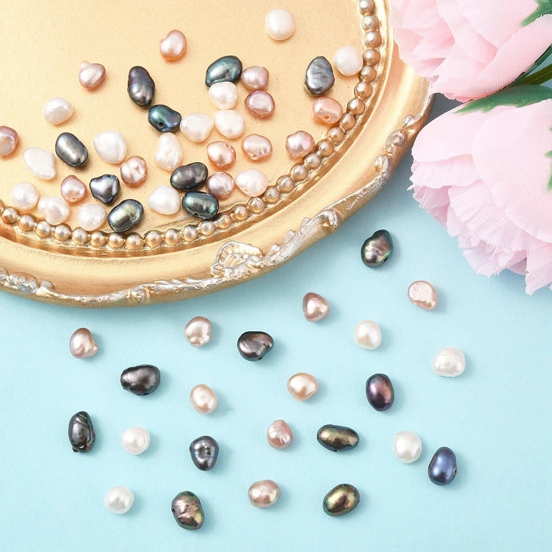 10Pcs Natural Cultured Freshwater Pearl Beads Baroque