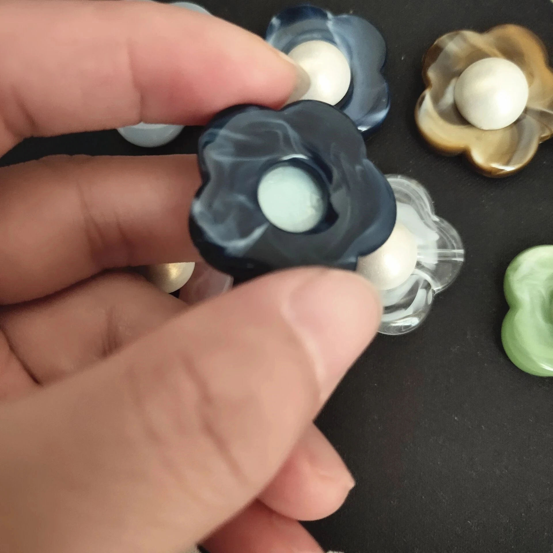 의류용 아크릴 꽃, 머리 장식 귀걸이 액세서리, DIY 쥬얼리 제작 재료, 27mm, 10 개
