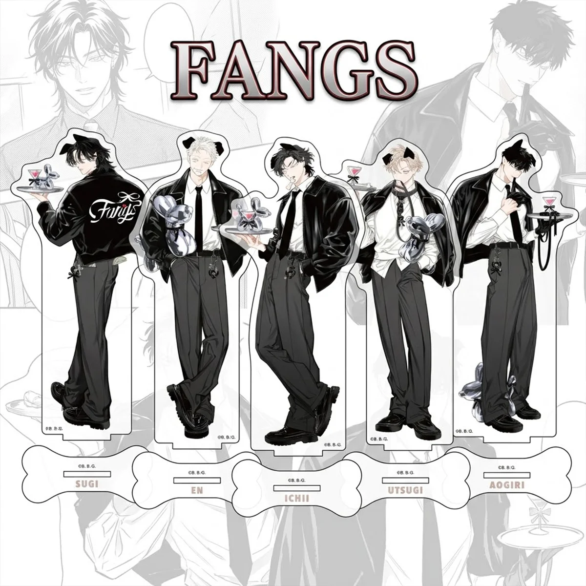 Vampire Fangs 15cm Acrylic Stand Halloween Decor Keychain