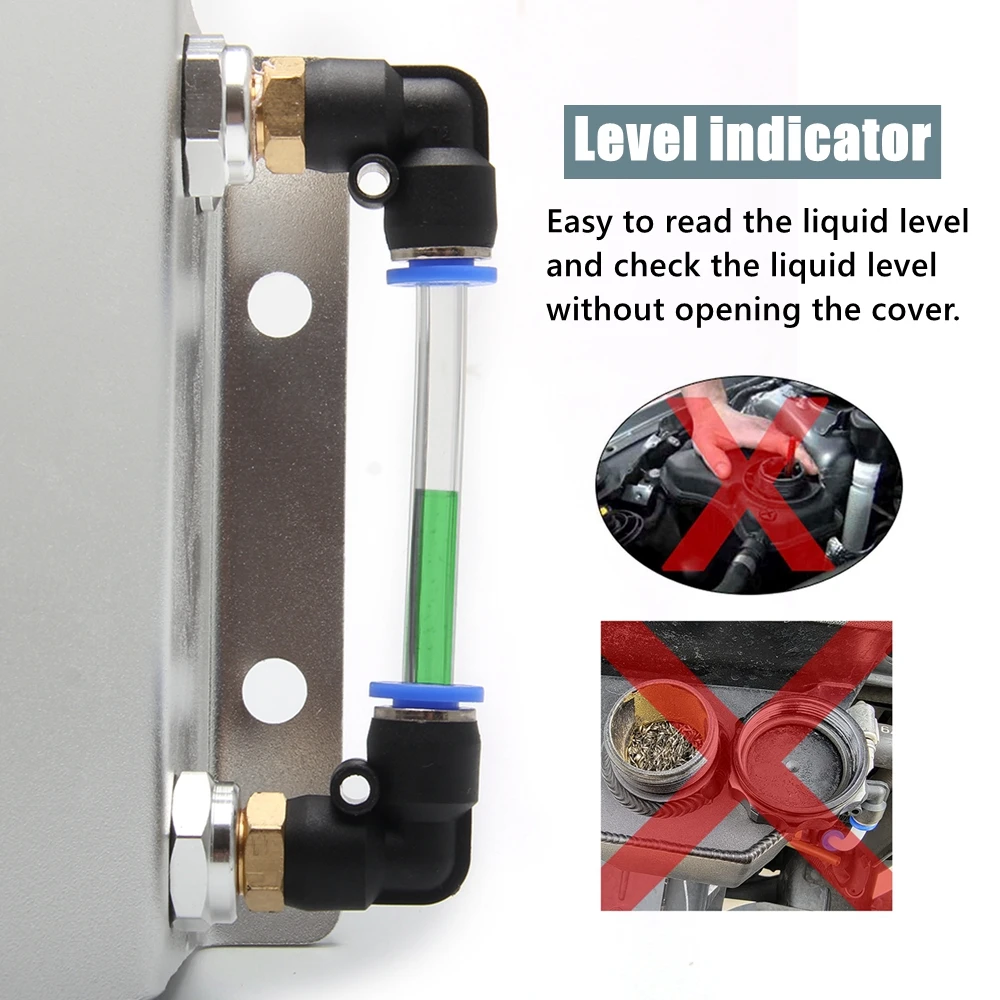 Universal Aluminum Oil Catch Can Reservoir Tank 1L/2L Engine Coolant Radiator Overflow Oil Fuel Tank Drain Plug Breather
