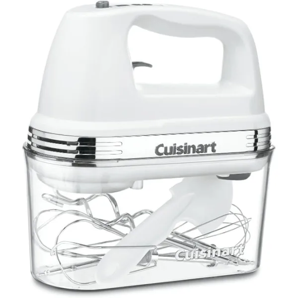 

Cuisinart HM-90S Power Advantage Plus 9-скоростной ручной миксер с хранением Чехол, Белый