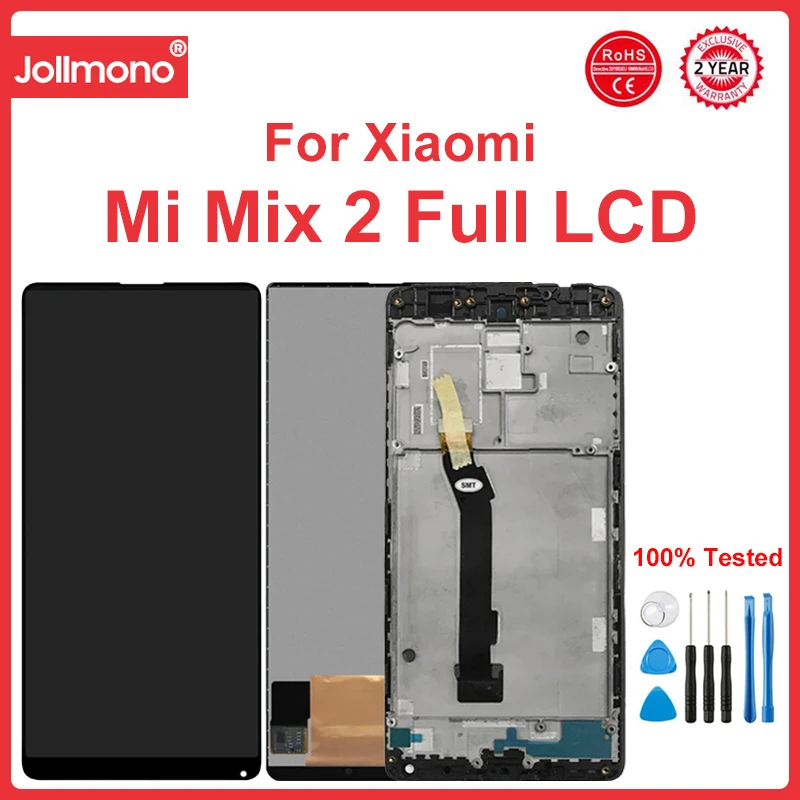 

5,99 дюймовый экран для Xiaomi Mi Mix 2 ROM-8GB Full Ceramic Unibody Version, ЖК-дисплей с сенсорным экраном и дигитайзером с рамкой