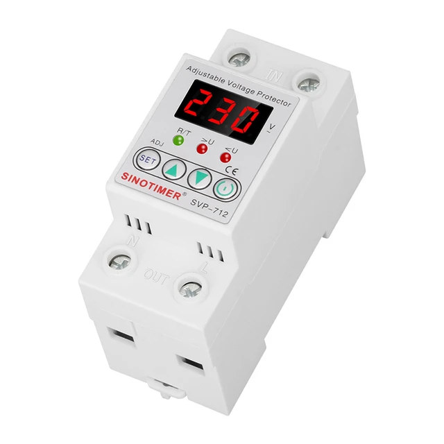 LCD Single Display Circuit Breaker Adjustable Voltage Relay Over Under  Voltage Protector 220V 63A 40A Relays
