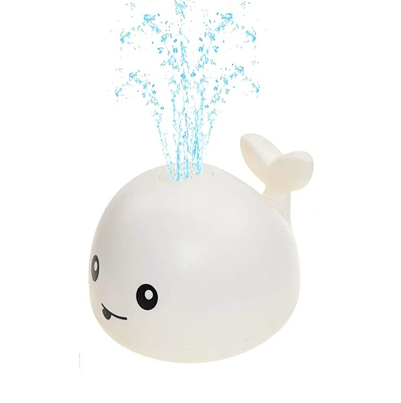 Water Sprinkler Baby Shower Bath Toy Water Play Light Up Whale Toy Swimming Pool Toy Funny Gift for Boys Girls Bite-free