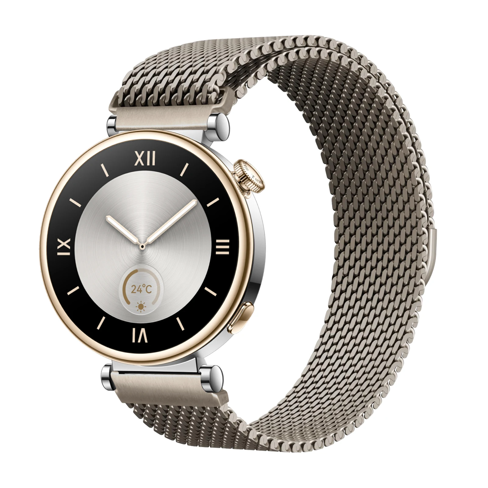 Sleek Milanese Mesh Metal Bracelet Strap, 18mm/22mm,