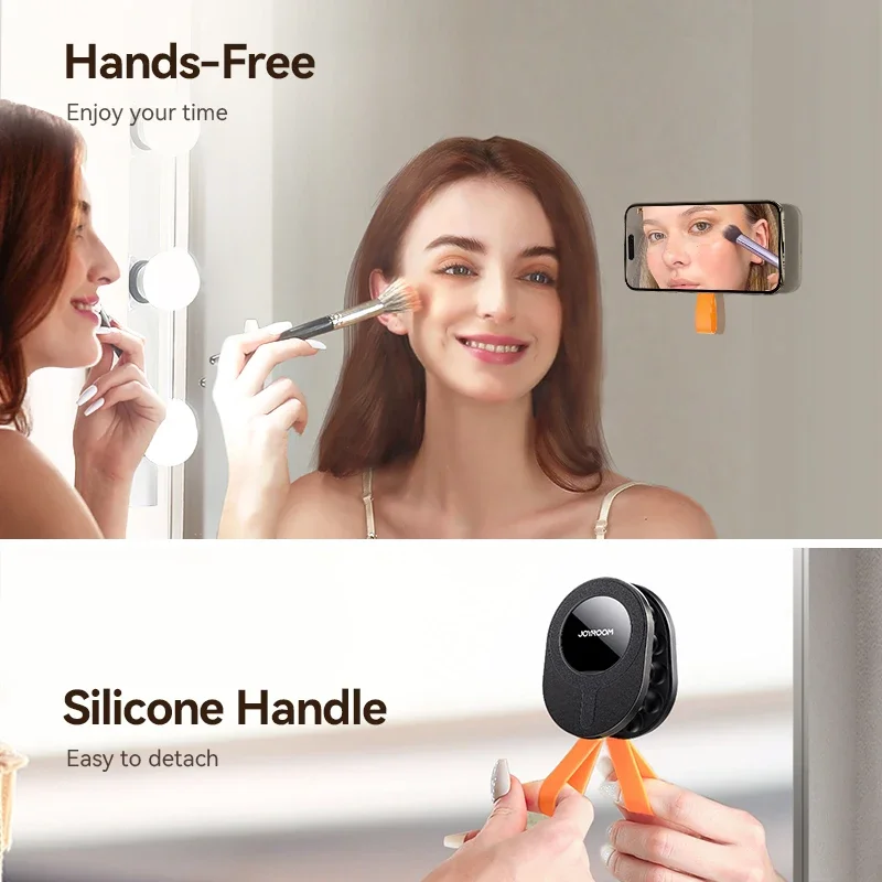 Magnetic Suction Cup Phone Mount with Silicone Grip Stand Holder