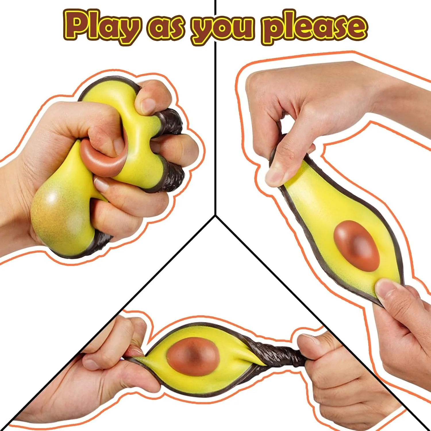 Avocado sensorische fidget bal squishy speelgoed voor stress autisme_voghion.com
