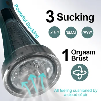 2IN1 Penis Pump Male Masturbator Enlargement Sleeve Cock Thickening Extender Enlarger Blowjob Masturbators Sex Toys for Men 3