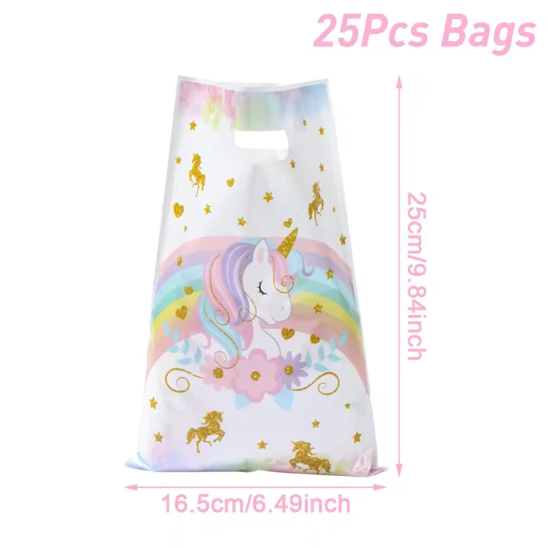 Neues Regenbogen-Einhorn Geburtstags-Dekorationsset Party-Zubehör Einhorn Happy Birthday Tischgeschirr-Set Teller Becher Ballons Party-Favors – Detail 10